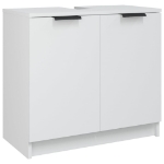 Armadietto da Bagno Bianco 64,5x33,5x59 cm in Legno Multistrato