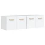 Mobili Parete 2 pz Bianco Lucido 60x36,5x35cm Legno Multistrato