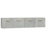 Mobili Parete 2 pz Grigio Cemento 80x35x36,5 cm in Multistrato