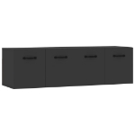 Mobili Parete 2 pz Neri 80x35x36,5 cm in Legno Multistrato