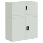 Armadio Classificatore Grigio Chiaro 90x40x110 cm in Acciaio