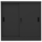 Armadio Ufficio Anta Scorrevole Antracite 90x40x90cm Acciaio