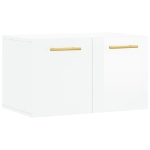Armadietto a Muro Bianco Lucido 60x36,5x35 cm Legno Multistrato