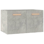 Mobile a Parete Grigio Cemento 60x36,5x35 cm Legno Multistrato