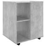 Mobiletto con Rotelle Grigio Cemento 60x53x72 cm in Truciolato
