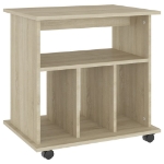 Mobiletto con Rotelle Rovere Sonoma 60x45x60 cm in Truciolato