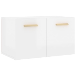 Armadietto a Muro Bianco Lucido 60x36,5x35 cm Legno Multistrato
