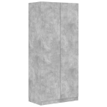 Armadio Grigio Cemento 90x52x200 cm in Legno Multistrato