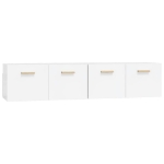 Mobili Parete 2 pz Bianco Lucido 80x35x36,5cm Legno Multistrato