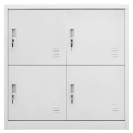 Armadietto con Chiave Grigio Chiaro 90x45x92,5 cm in Acciaio