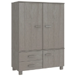 Armadio HAMAR Grigio Chiaro 99x45x137 cm Legno Massello di Pino