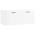 Mobile a Parete Bianco Lucido 80x36,5x35 cm Legno Multistrato