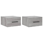 Comodini a Muro 2 pz Grigio Sonoma 35x35x20 cm