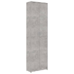 Armadio Corridoio Grigio Cemento 55x25x189 cm Legno Multistrato