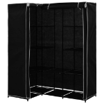 Armadio Angolare Nero 130x87x169 cm