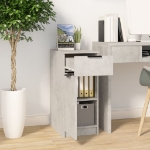 Armadietto da Scrivania Grigio Cemento 33,5x50x75 cm Legno