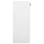 Armadio per Ufficio Bianco 90x40x102 cm in Acciaio