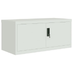 Armadio Classificatore Grigio Chiaro 90x40x220 cm in Acciaio