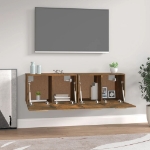 Mobili Parete 2 pz Rovere Fumo 60x36,5x35 cm Legno Multistrato