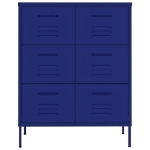 Cassettiera Blu Marino 80x35x101,5 cm in Acciaio