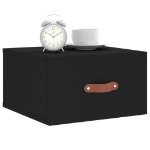 Comodini a Muro 2 pz Neri 35x35x20 cm