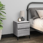 Comodino 2 pz Grigio Sonoma 40x35x50 cm