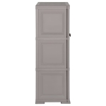 Armadietto in Plastica 79x43x125 cm Effetto Legno Grigio