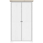 Armadio BODO 101x52x176,5 cm Legno Massello Pino Bianco Marrone