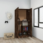 Armadio Rovere Fumo 82,5x51,5x180 cm in Legno Multistrato