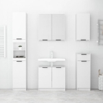 Mobile da Bagno Bianco Lucido 64,5x33,5x59 cm Legno Multistrato