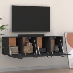 Mobili Parete 2 pz Neri 80x35x36,5 cm in Legno Multistrato