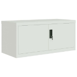Armadio Classificatore Grigio Chiaro 90x40x110 cm in Acciaio