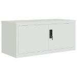Armadio Classificatore Grigio Chiaro 90x40x240 cm in Acciaio