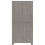 Armadio HAMAR Grigio Chiaro 89x50x180 cm Legno Massello di Pino