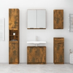 Armadietto Bagno Rovere Fumo 64,5x33,5x59 cm Legno Multistrato