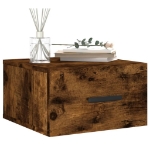 Comodini a Muro 2 pz Rovere Fumo 35x35x20 cm