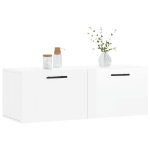 Mobile a Parete Bianco Lucido 100x36,5x35 cm Legno Multistrato