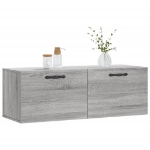 Mobile a Parete Grigio Sonoma 100x36,5x35 cm Legno Multistrato