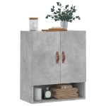 Armadietto a Muro Grigio Cemento 60x31x70 cm Legno Multistrato