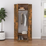 Mobili da Corridoio 2 pz Rovere Fumo in Legno Multistrato