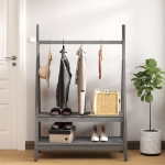 Appendiabiti Grigio 100x45,5x150 cm Legno Massello di Pino