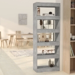 Libreria/Divisorio Grigio Cemento 60x30x166 cm in Truciolato