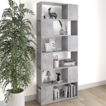 Libreria/Divisorio Grigio Cemento 80x24x186 cm in Truciolato