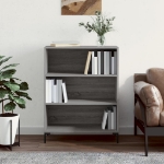 Libreria Grigio Sonoma 69,5x32,5x90 cm in Legno Multistrato