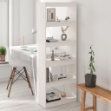 Libreria/Divisorio Bianco 60x30x167,5 cm in Massello di Pino