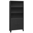 Libreria Industriale Antracite 80x32x180 cm in Acciaio