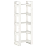 Libreria/Divisorio Bianco 60x35x160 cm Legno Massello