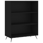 Libreria Nera 69,5x32,5x90 cm in Legno Multistrato