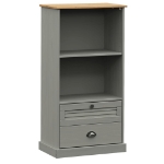 Libreria VIGO 60x35x114,5 cm in Legno Massello di Pino Grigio