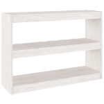 Libreria/Divisorio Bianco 100x30x71,5 cm Legno Massello di Pino